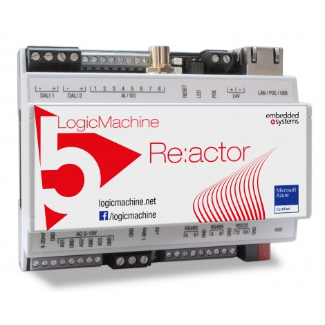 LM5p2-RD: LogicMachine5 Reactor Dimmer with KNX TP1