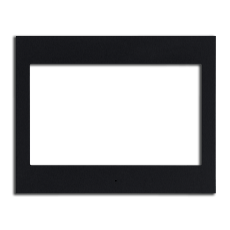 ENVISION7F_B: Black anodized aluminum frame for Envision Touch Server 7" frontview