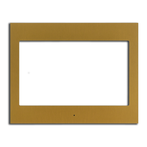 ENVISION7F_G: Gold anodized aluminum frame for Envision Touch Server 7" frontview