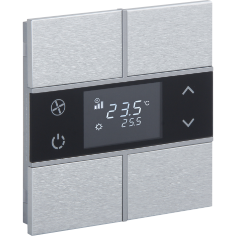 Rosa 2 fold natural thermostat and switch (Status - No Icon)