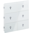 Rosa Glass 3 fold white switch (Status - Icon)