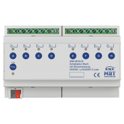 AMI-0816.02: Switch Actuator 8-fold, 16/20A, 230VAC, C-load