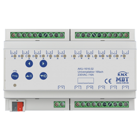 AKU-1616.02: Univerzální aktor 16 násobný, 16 A, 230 VAC