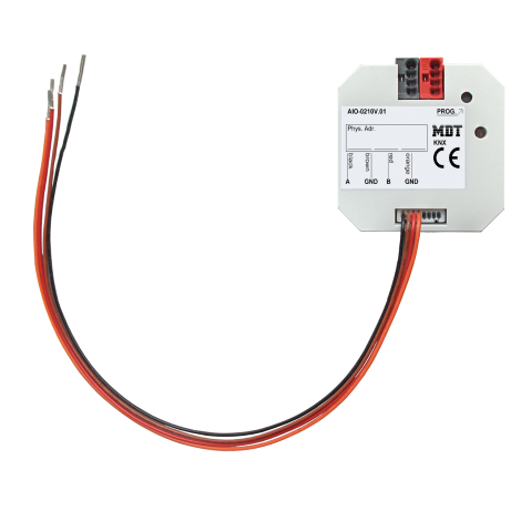 AIO-0210V.01: Analog I/O 2-fold, flush mounted, 0-10V, In-/Output shiftable