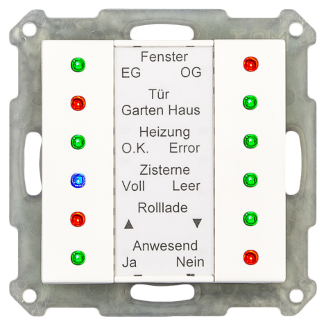 SCN-LED55.01: LED Indicator, 55mm, White glossy finish