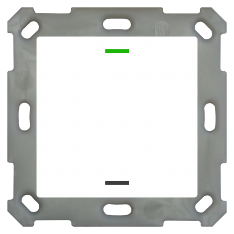 BE-TAL55T1.01: Push Button Lite 55 1-fold, RGBW, White - Glossy finish