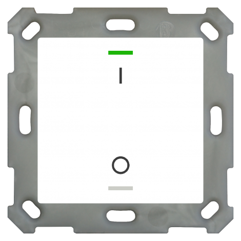 BE-TAL55T1.B1: Push Button Lite 55 1-fold, RGBW, White - Glossy finish