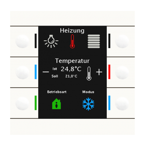 BE-TAS86.01: Push Button Smart 86, Plastic, White - Glossy finish