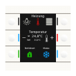 BE-TAS86T.01: Push Button Smart 86 with temperature sensor, White - Glossy finish