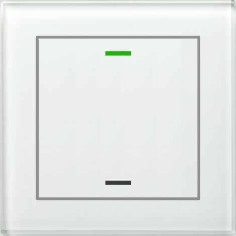 BE-GTL1TW.01: Glass Push Button II Lite 1-fold, RGBW, White