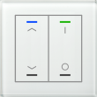 BE-GTL2TW.C1: Glass Push Button II Lite 2-fold, RGBW, White