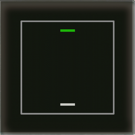 BE-GTL1TS.01: Glass Push Button II Lite 1-fold, RGBW, Black