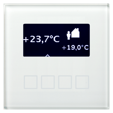 SCN-RT1GW.01: Glass Room Temperature Controller, White