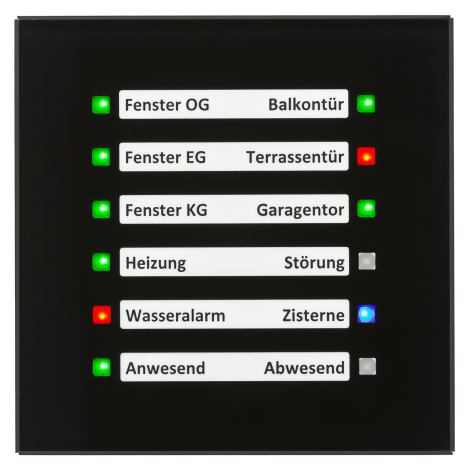 SCN-GLED1S.01: Glass LED Indicator, Black