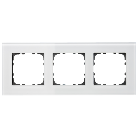 BE-GTR3W.01: Glass cover frame 3-fold, White