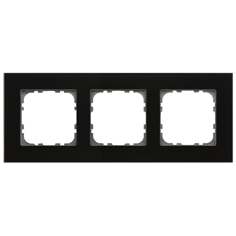 BE-GTR3S.01: Glass cover frame 3-fold, Black