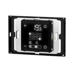 EK-E72-TP-__-R: Room temperature controller 71 series E72-R for rectangular wall box, LCD display, 4 capacitive pushbuttons