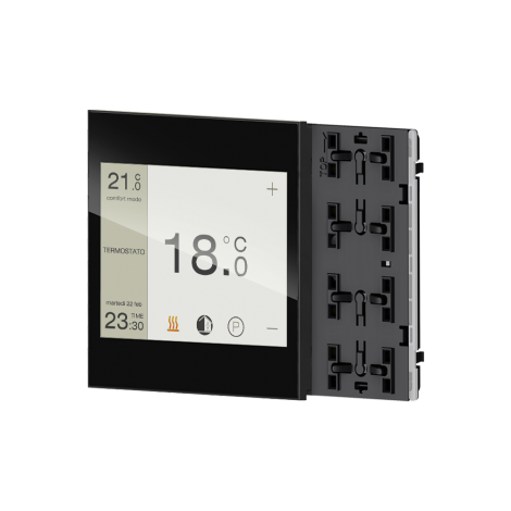 EK-EF2-TP-__: Touch & See display FF series EF2, KNX control and visualisation unit with integrated 2-fold pushbutton